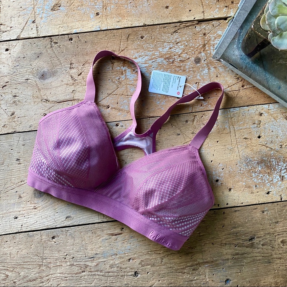 Lululemon Awake to Lace Bra Frosted Plum
